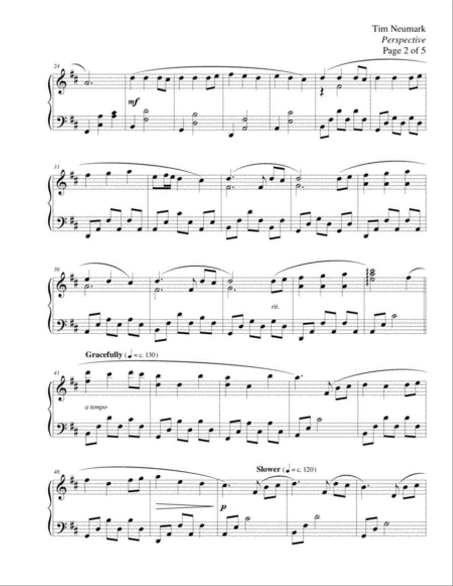 Perspective Piano Solo scores gallery preview page 2