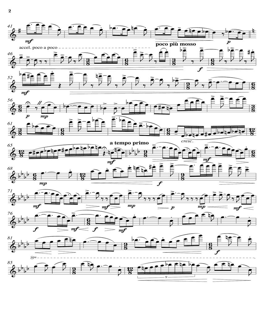 Sonata for solo flute Chamber Music scores gallery preview page 2