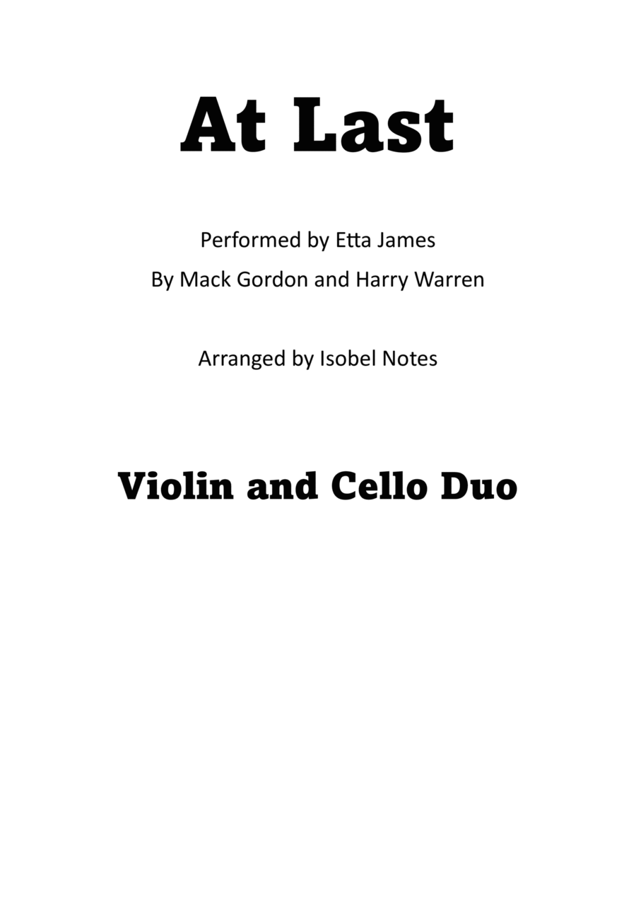 At Last At Last String Duet scores gallery preview page 1