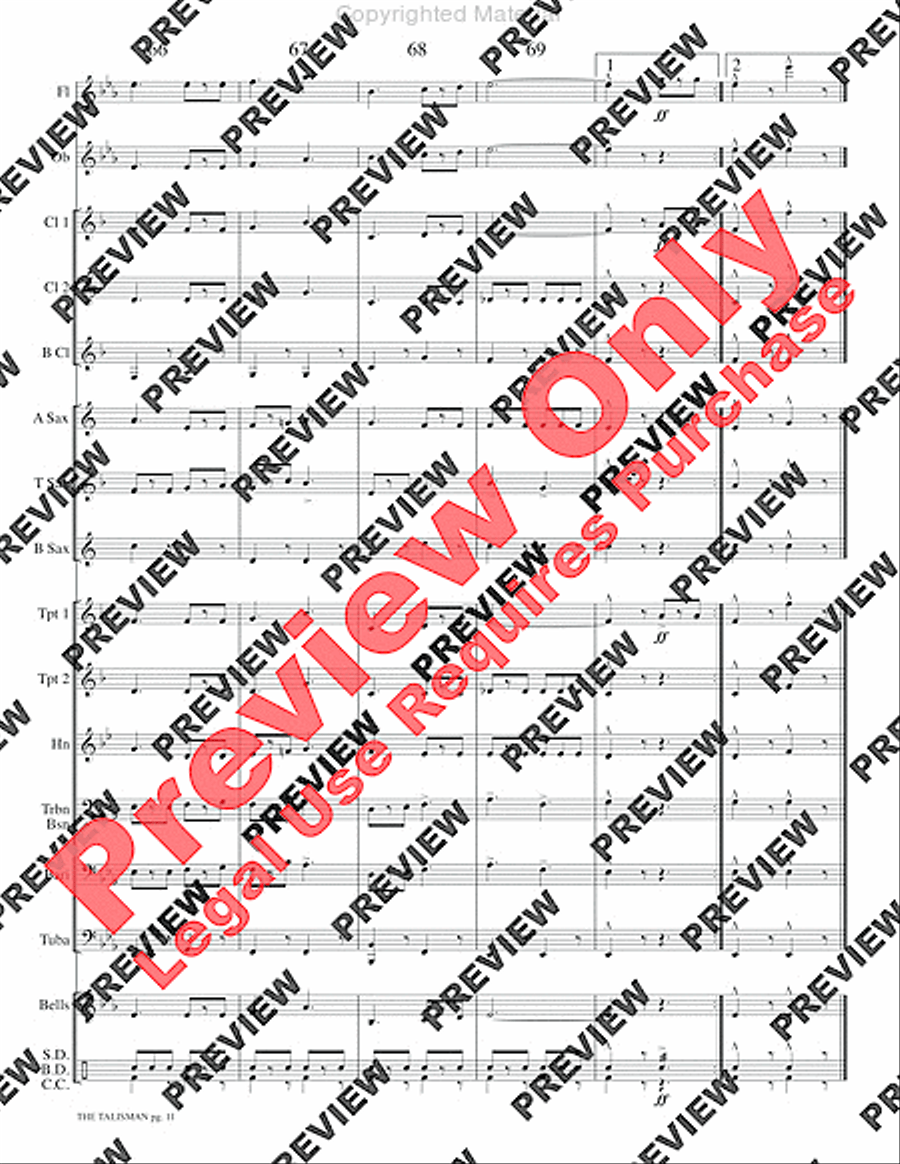 The Talisman Concert Band scores gallery preview page 14