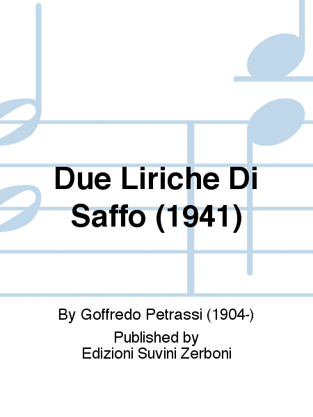 Due Liriche Di Saffo (1941)