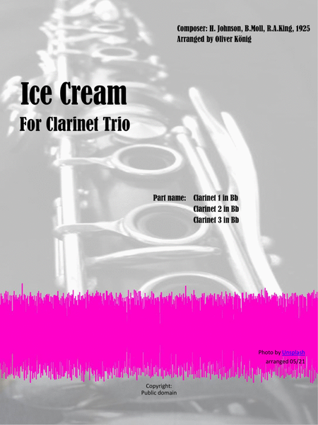Ice Cream ( IScream, You Scream,...) for Clarinet Trio image number null