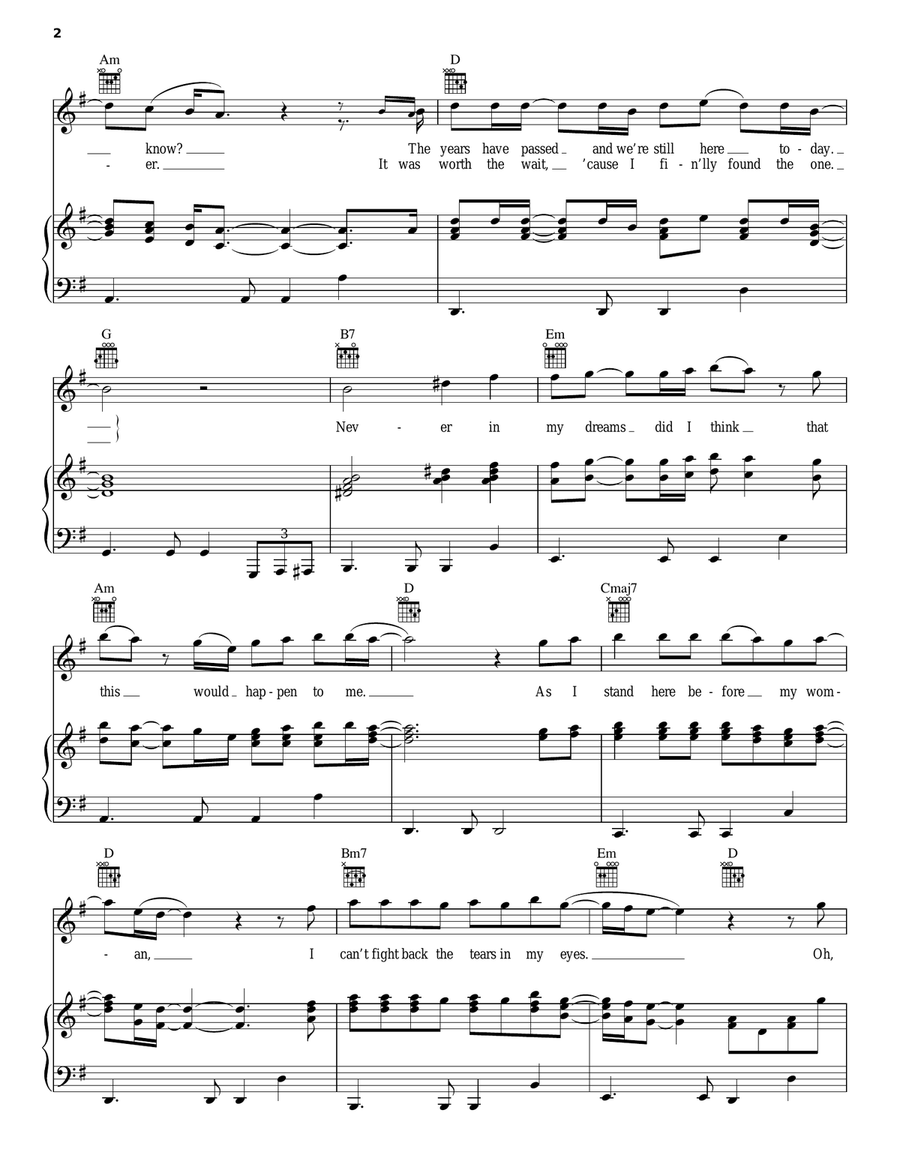 The Rest Of My Life Piano, Vocal, Guitar scores gallery preview page 2