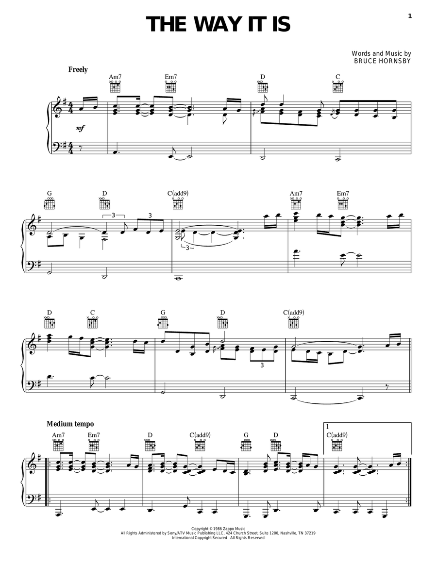 The Way It Is Acoustic Guitar scores gallery preview page 1