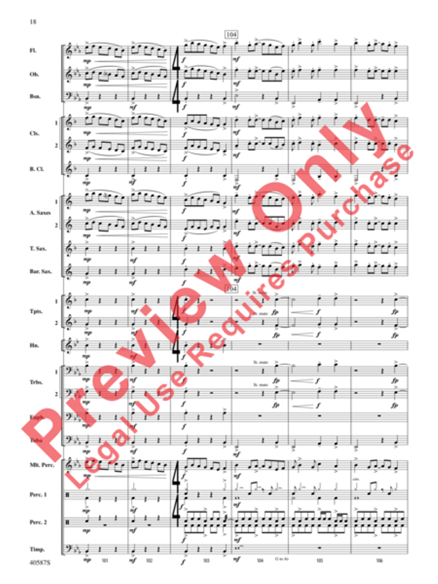 Rondo Picoso Concert Band scores gallery preview page 43