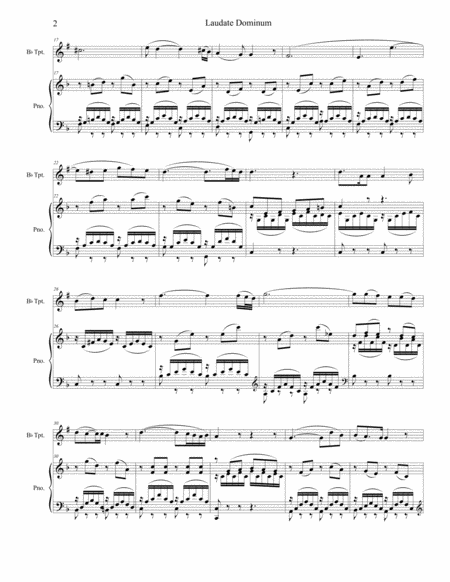 Laudate Dominum (for Bb-Trumpet Solo - Piano Accompaniment) image number null