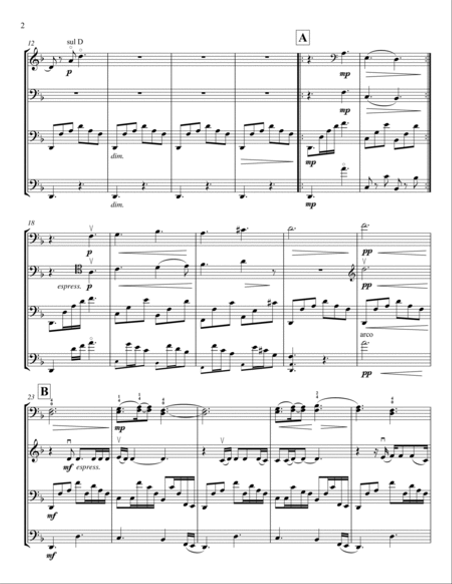 Nothing Else Matters String Quartet scores gallery preview page 2