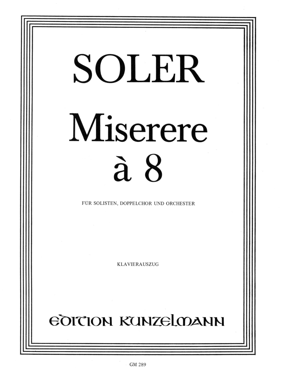 Miserere a 8 in E-flat major Alto Voice scores gallery preview page 1