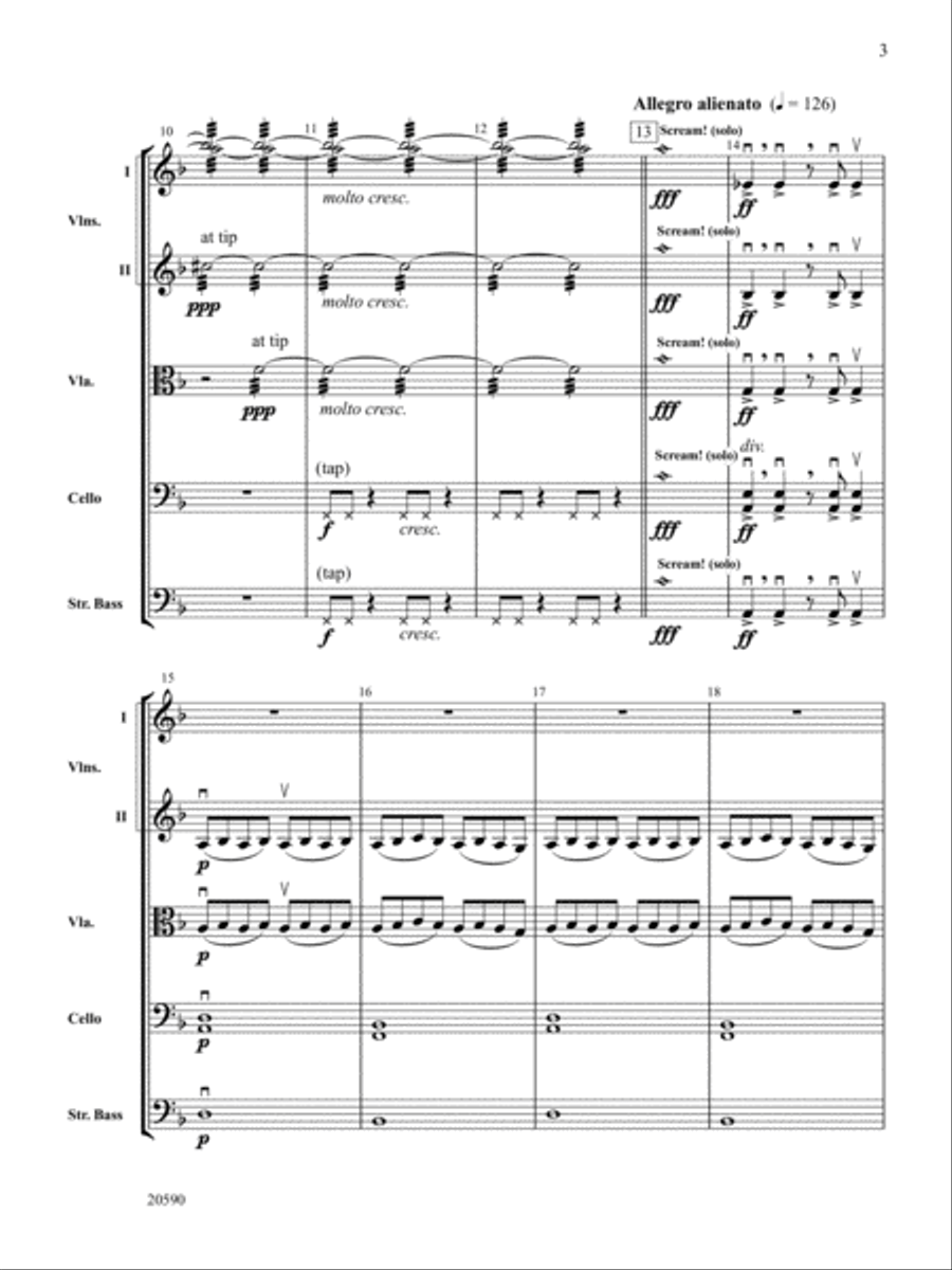 Curse of the Rosin Eating Zombies from Outer Space: Score String Orchestra scores gallery preview page 3