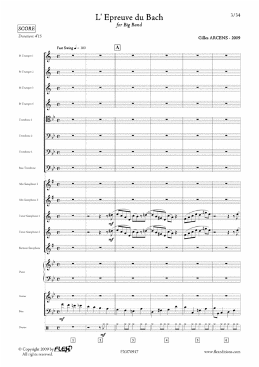 L'epreuve du Bach Big Band scores gallery preview page 3