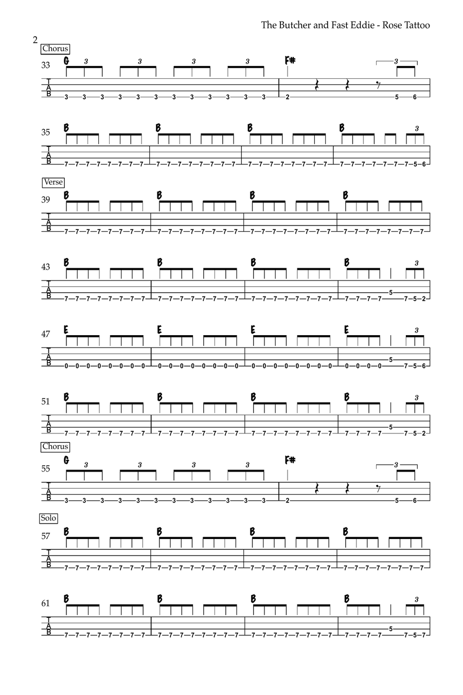 Butcher And Fast Eddy Acoustic Guitar scores gallery preview page 2