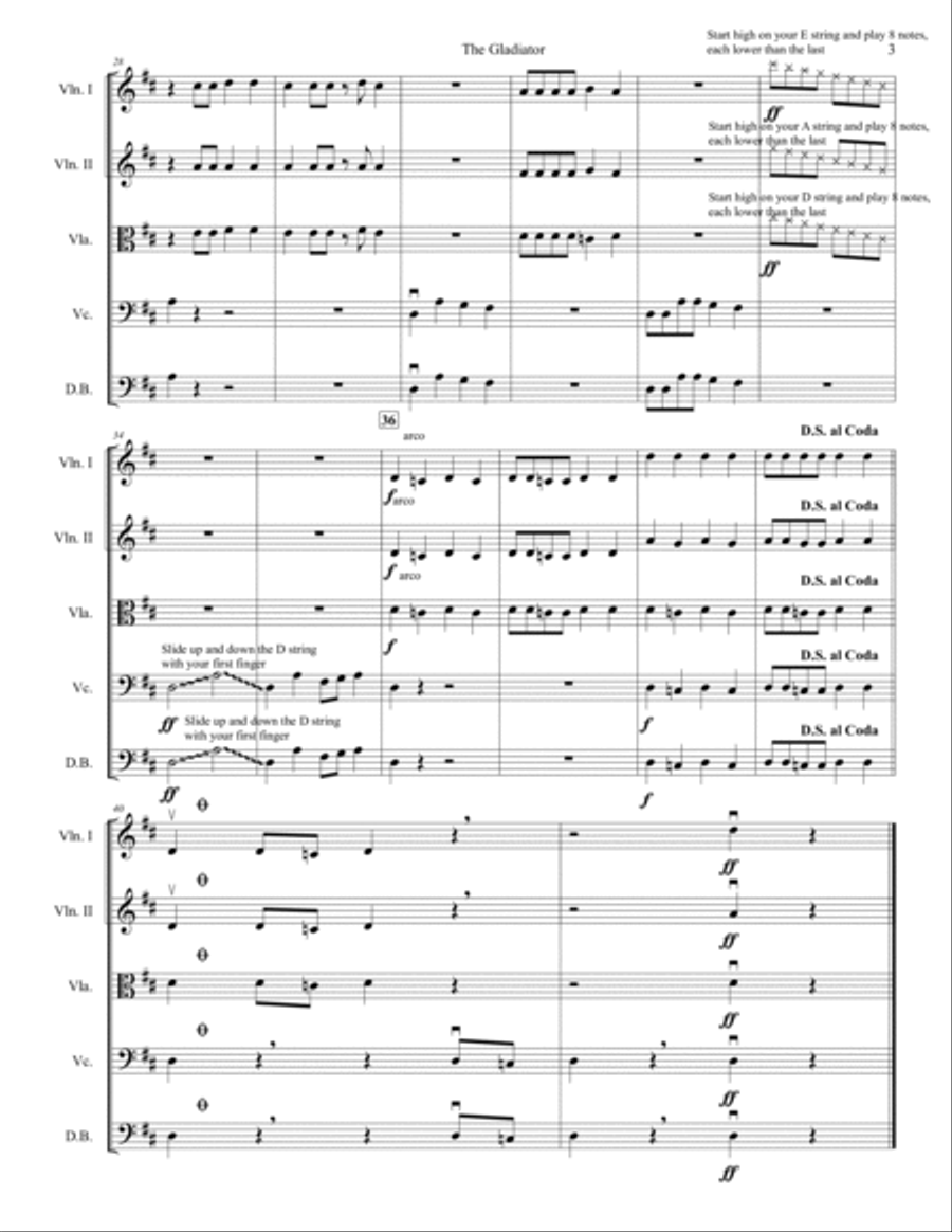 The Gladiator String Orchestra scores gallery preview page 3