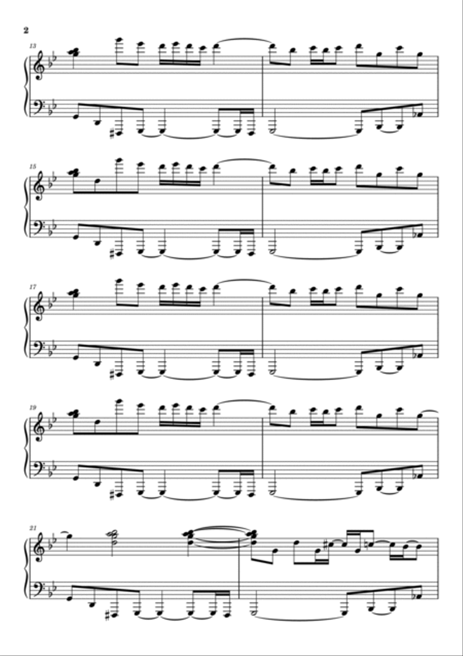 San Andreas Intro Piano Solo scores gallery preview page 2