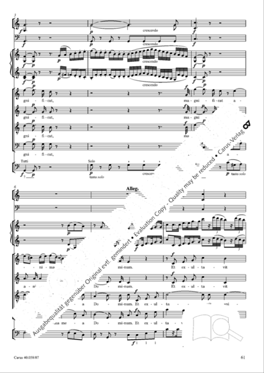 Vesperae solennes de Dominica 4-Part scores gallery preview page 66