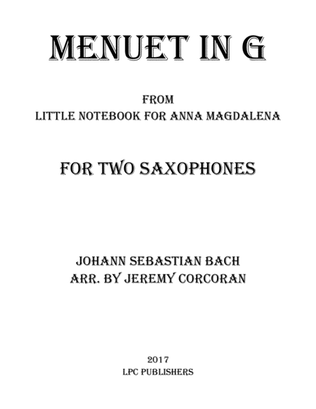 Menuet in G for Two Saxophones