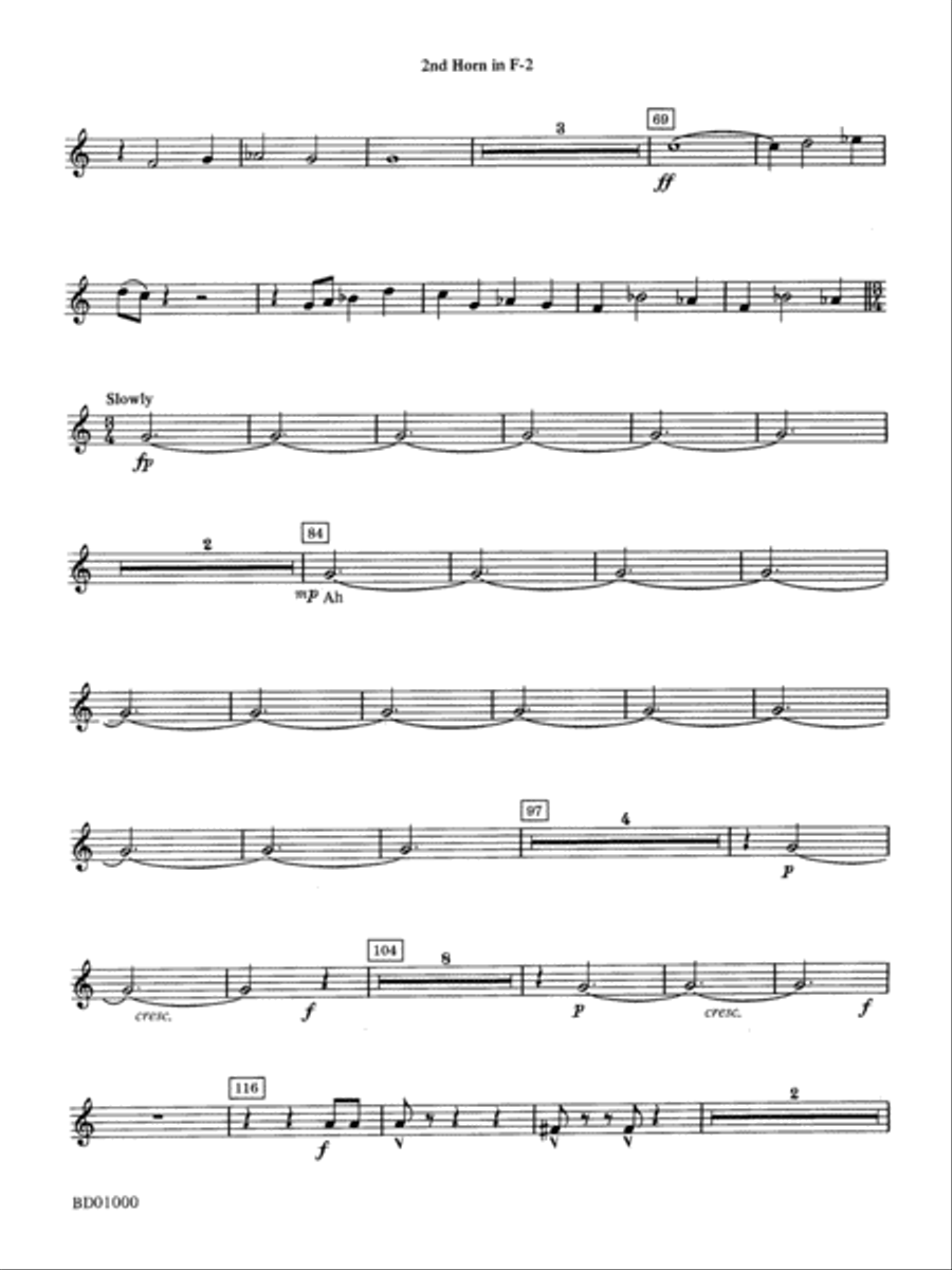Chant Rituals: 2nd F Horn Concert Band scores gallery preview page 2