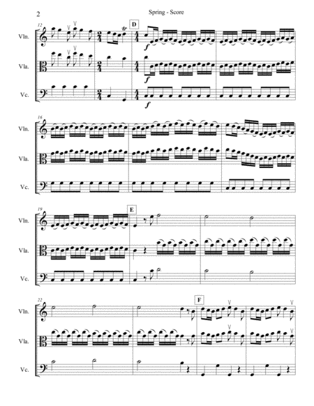 Vivaldi Spring (Allegro) for String Trio image number null