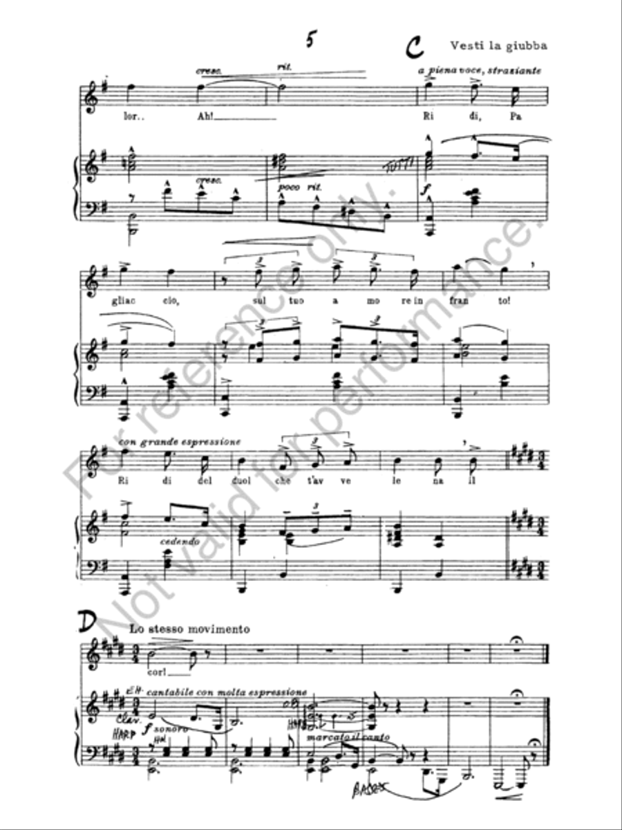 Vesti la Giubba Concert Band scores gallery preview page 6