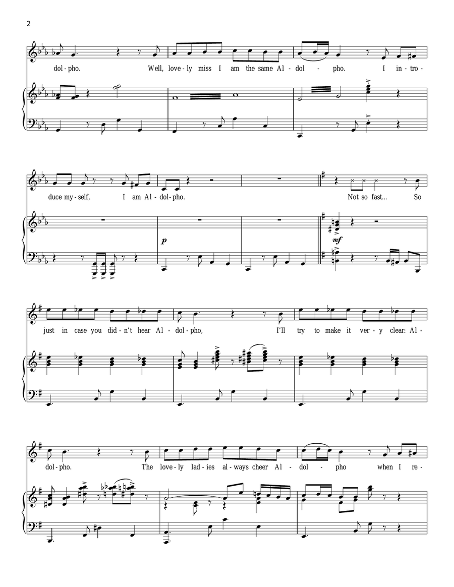 I Am Aldolpho I Am Aldolpho Piano, Vocal scores gallery preview page 2
