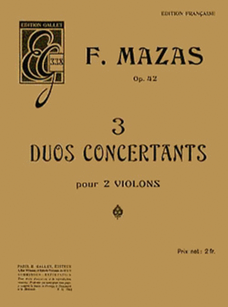 Duos concertants (3) Op. 42