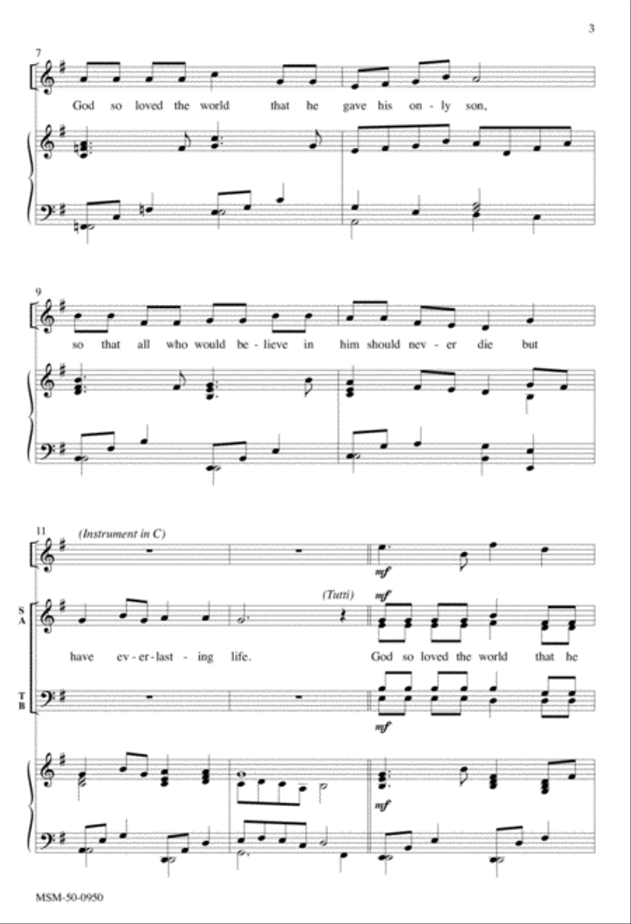 God So Loved the World God So Loved the World 4-Part scores gallery preview page 2