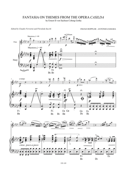 Fantasia on Themes from the Opera "Casilda" for Flute and Harp