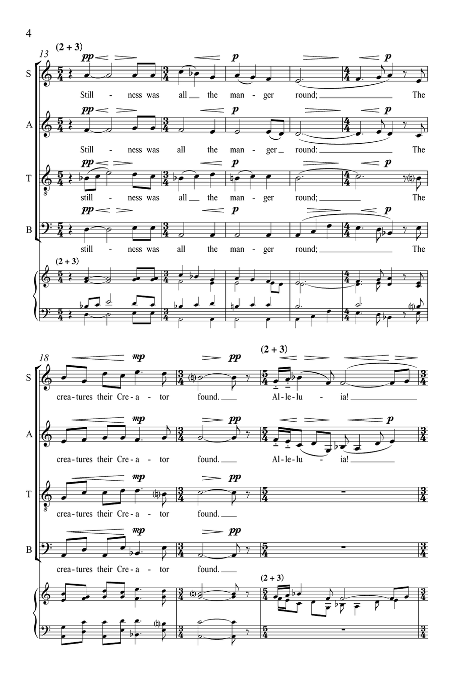 A Boy Is Born in Bethlehem 4-Part scores gallery preview page 3