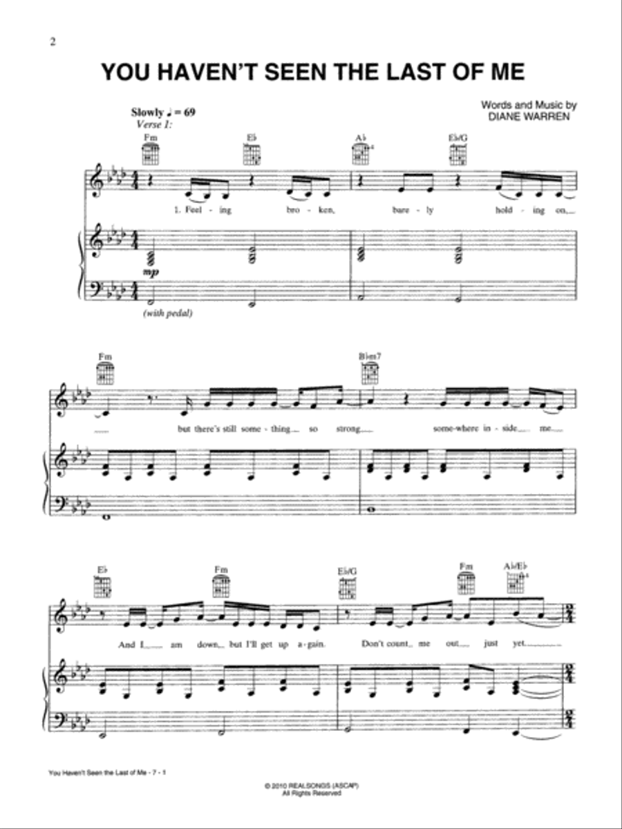 You Haven't Seen the Last of Me (from the Motion Picture Burlesque) Small Ensemble scores gallery preview page 2