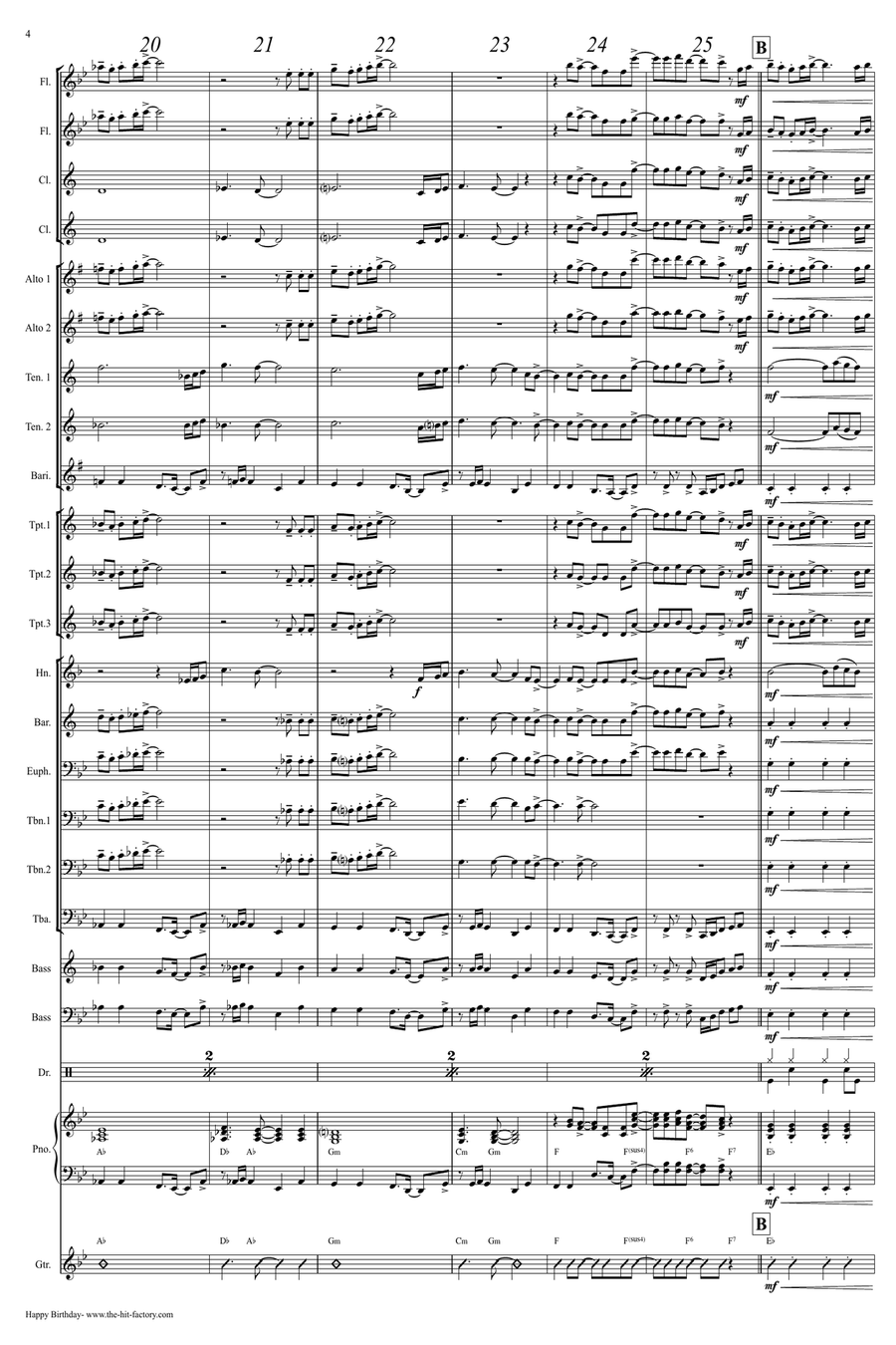 Happy Birthday Concert Band scores gallery preview page 5