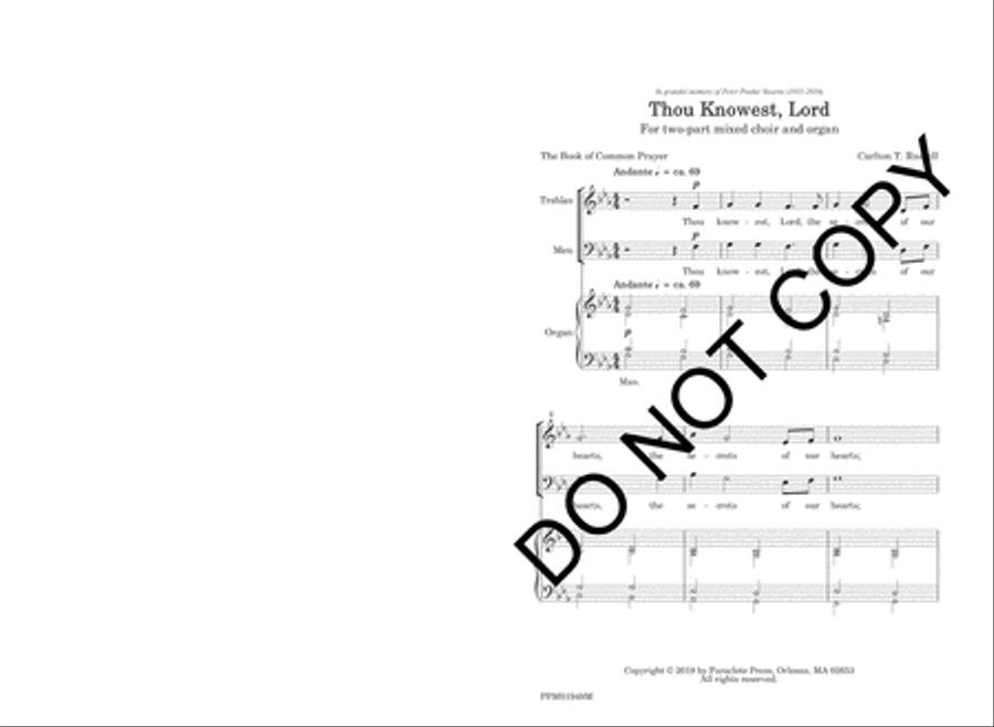 Thou Knowest, Lord Thou Knowest, Lord 2-Part scores gallery preview page 4