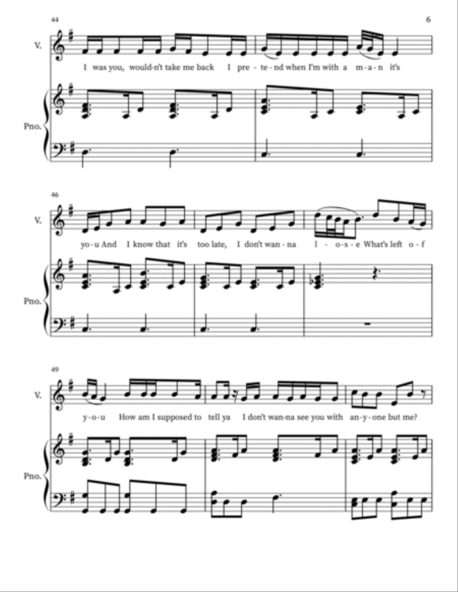 Nobody Gets Me Voice scores gallery preview page 6