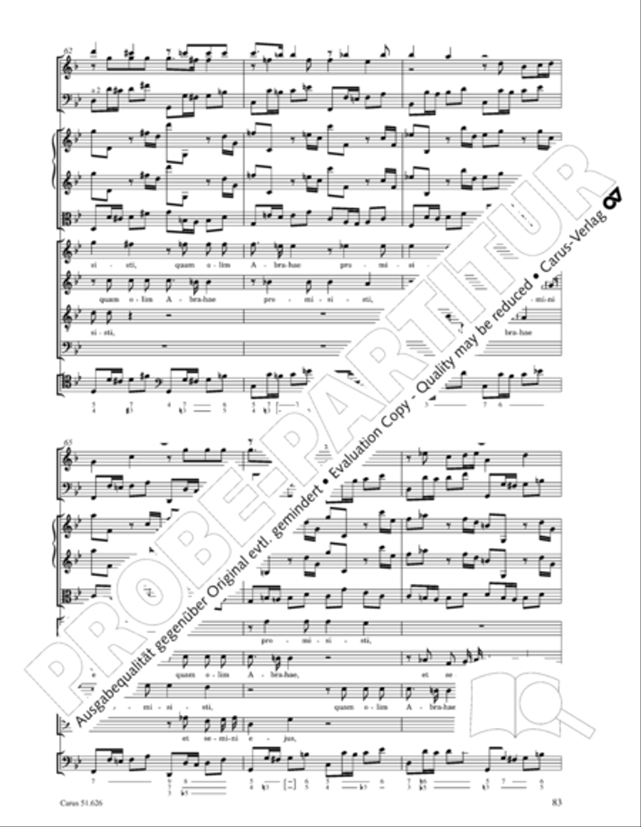 Missa longa in C major (Missa longa in C) 4-Part scores gallery preview page 95