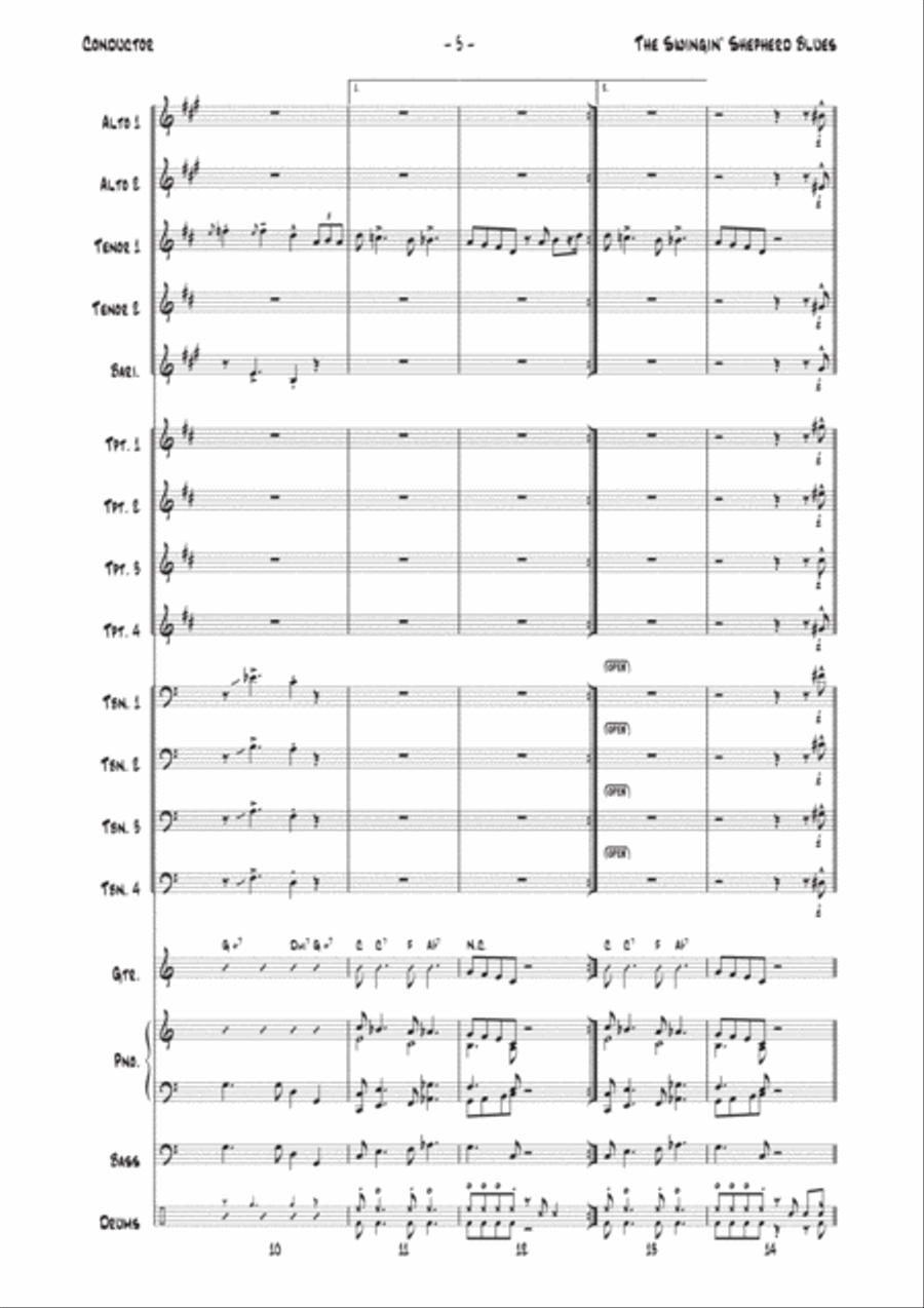 The Swingin' Shepherd Blues Jazz Ensemble scores gallery preview page 5