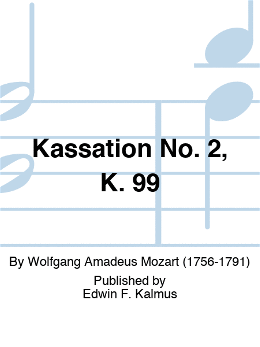 Kassation No. 2, K. 99 Kassation No. 2, K. 99 Set of Parts scores gallery preview page 1
