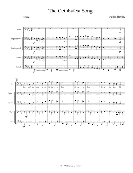 The Octubafest Song - Tuba/Euphonium Quartet image number null