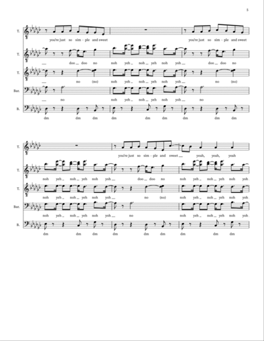 Simple And Sweet Choir scores gallery preview page 5