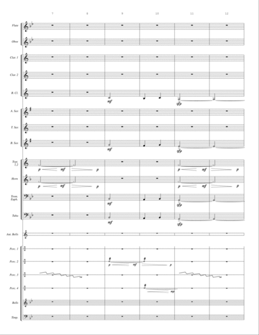 UKRAINIAN BELL CAROL (young concert band - easy - score, parts, & license to photocopy)
