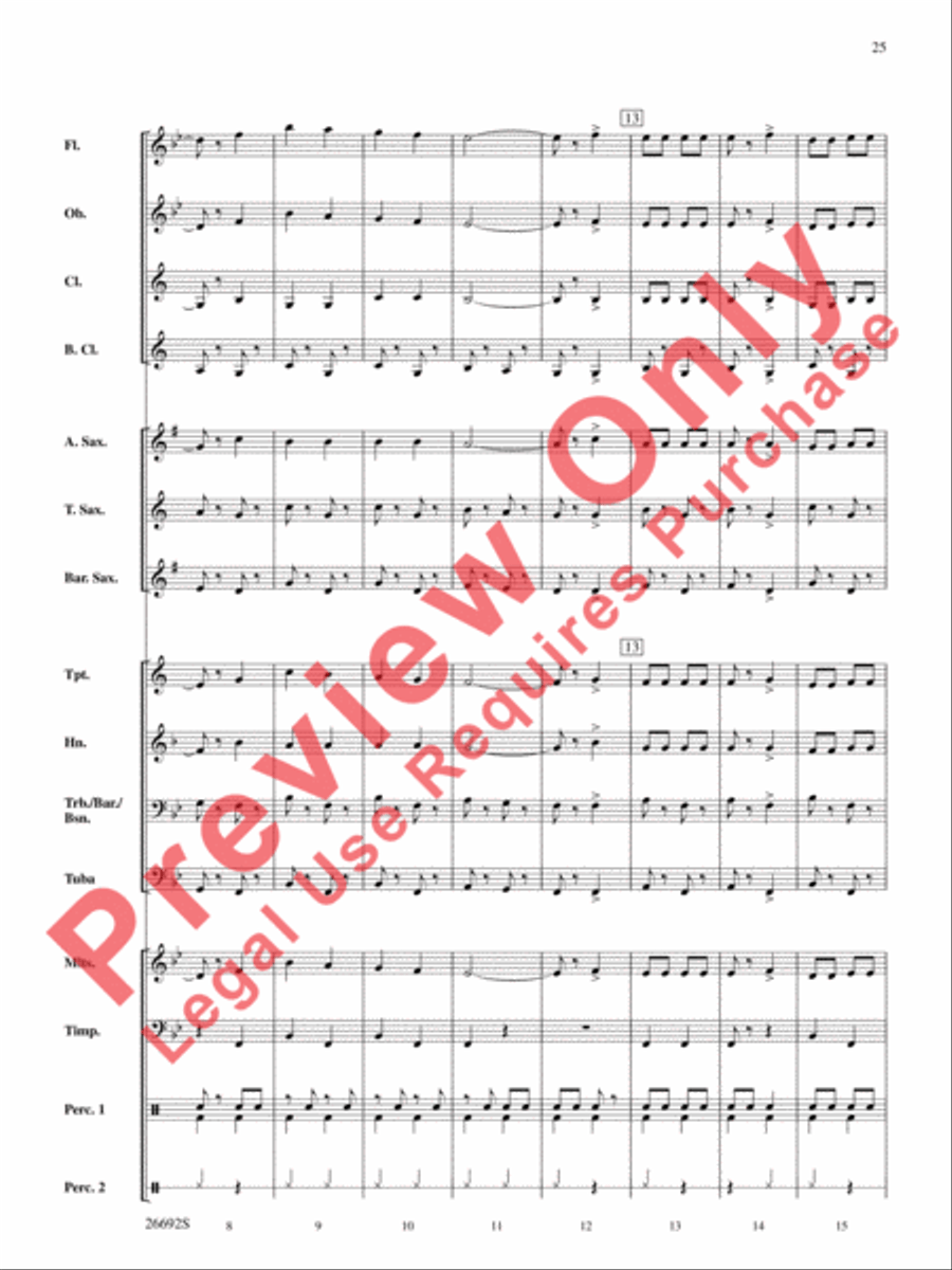 Belwin Beginning Band Kit #3 Concert Band scores gallery preview page 26