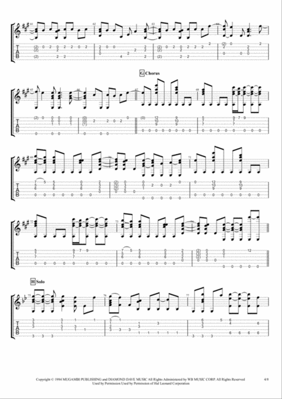 Jump Jump Electric Guitar scores gallery preview page 4