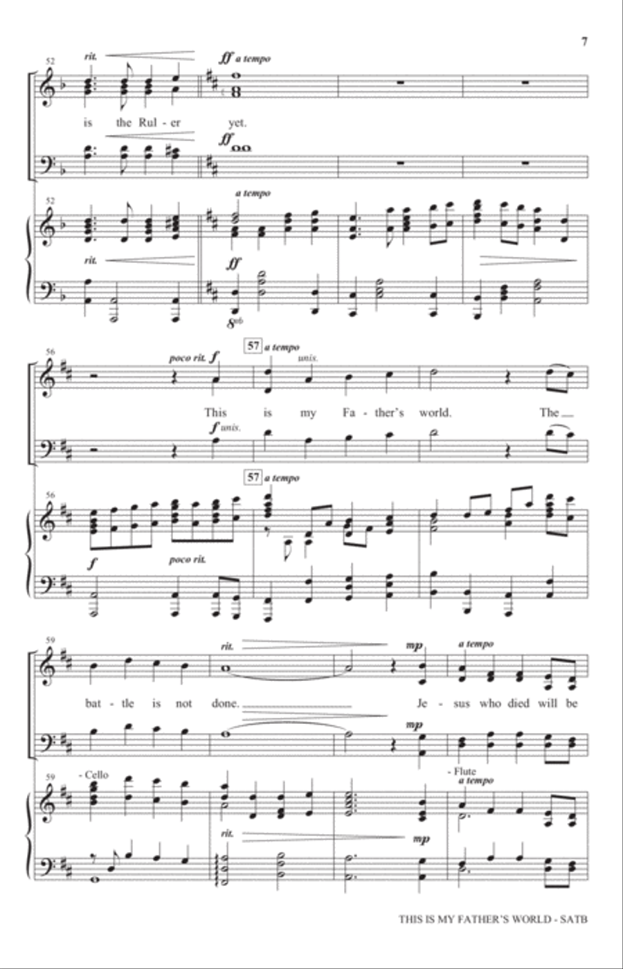 This Is My Father's World 4-Part scores gallery preview page 6
