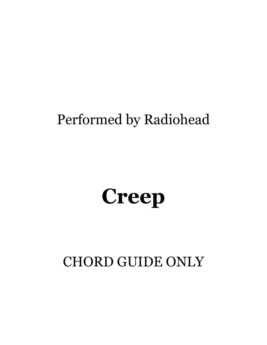 Creep Piano scores gallery preview page 1