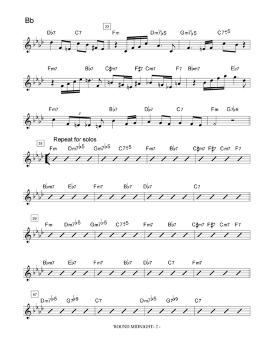 Round Midnight Round Midnight Jazz Ensemble scores gallery preview page 6