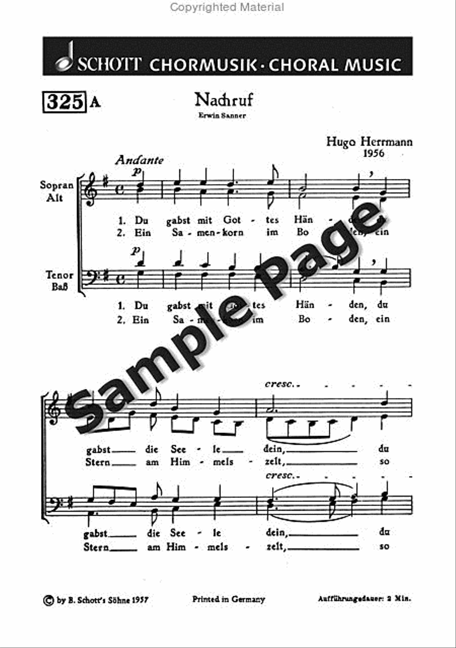 Herrmann H Nachruf Herrmann H Nachruf Mixed Choir scores gallery preview page 2