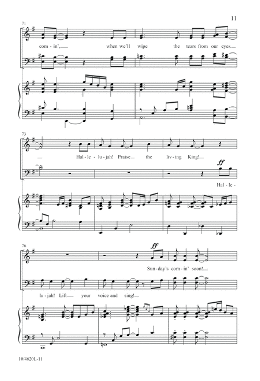 Sunday's Comin'! 4-Part scores gallery preview page 11