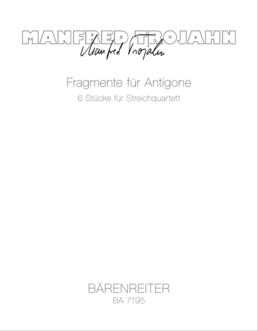 Fragmente für Antigone (1988) String Quartet scores gallery preview page 1