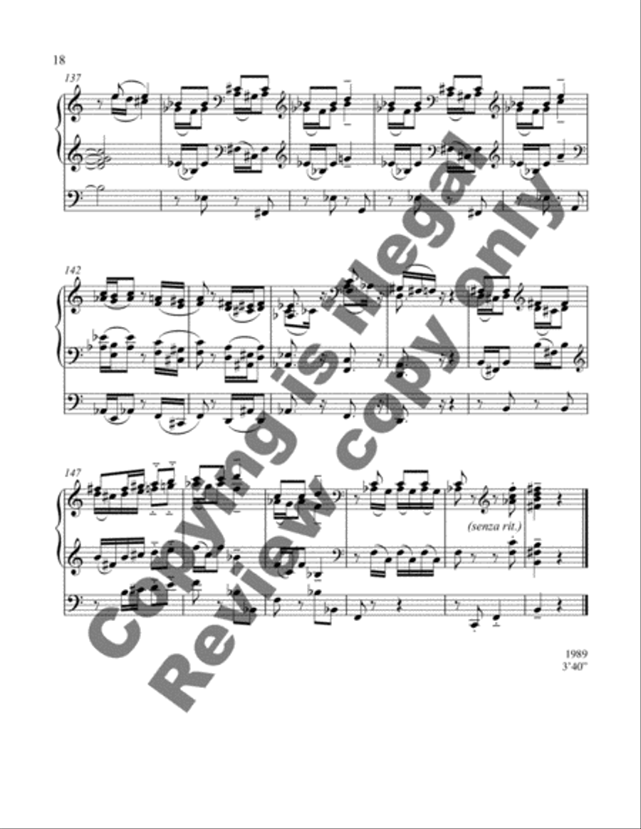 Three Pieces for Organ Three Pieces for Organ Organ Solo scores gallery preview page 12