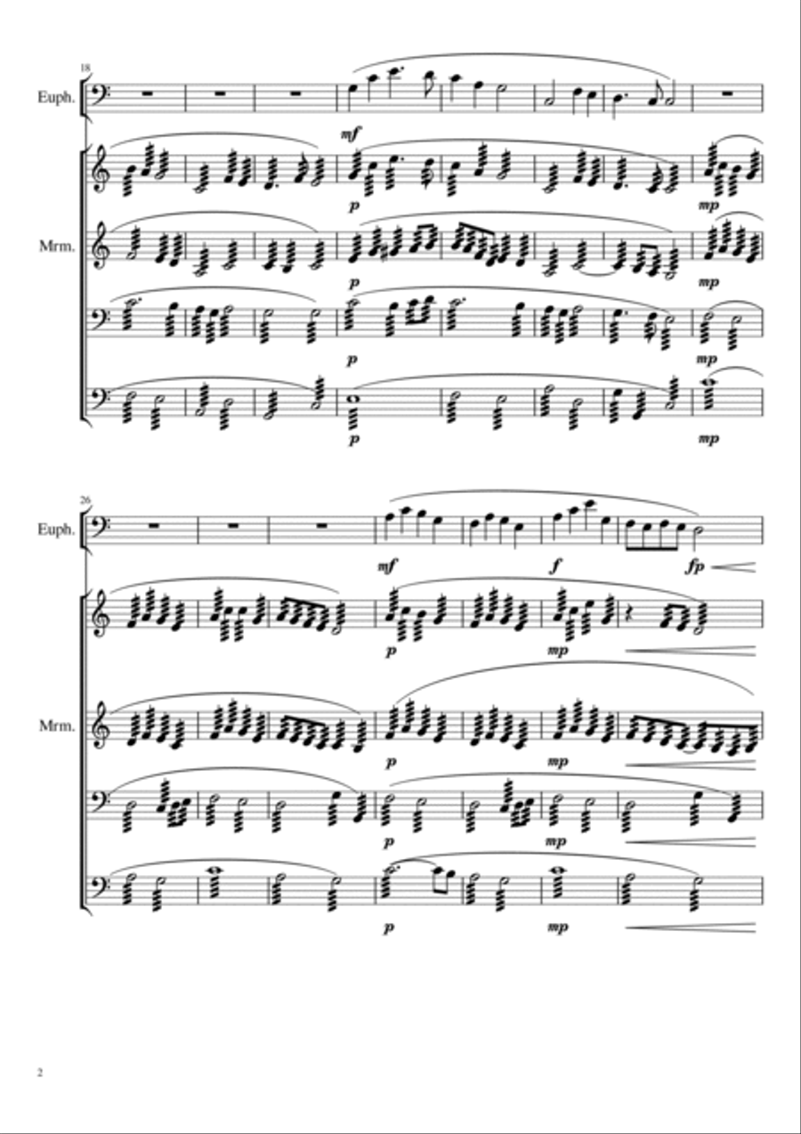 A Little Prayer A Little Prayer Euphonium scores gallery preview page 2