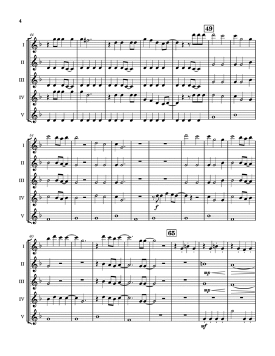 Juke Box Hero Woodwind Quintet scores gallery preview page 5