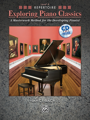 Book cover for Exploring Piano Classics Repertoire, Book 4
