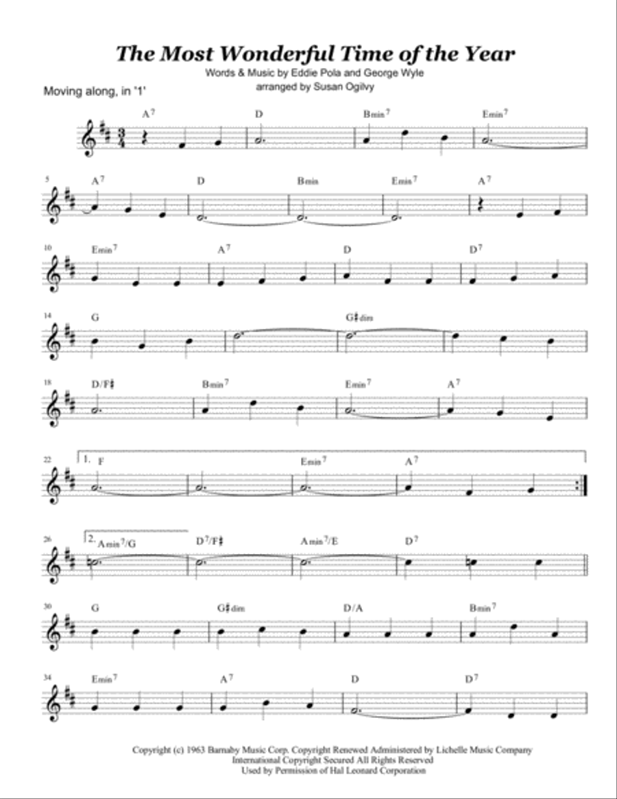 The Most Wonderful Time Of The Year Voice scores gallery preview page 2